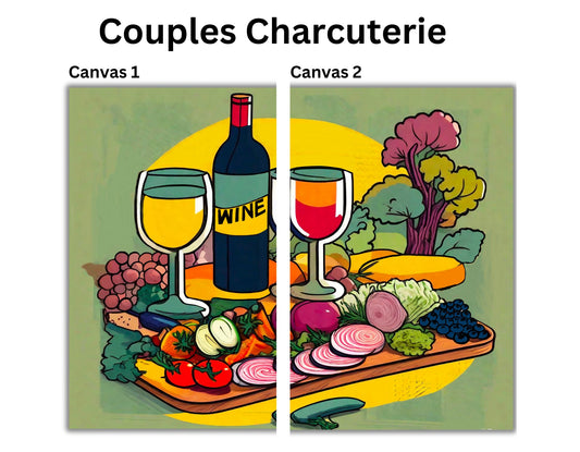 Couples Charcuterie - Sip and Paint Kit