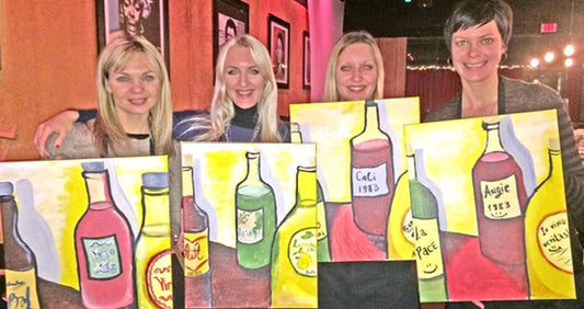 Vintage Vino - Sip and Paint Party Kit