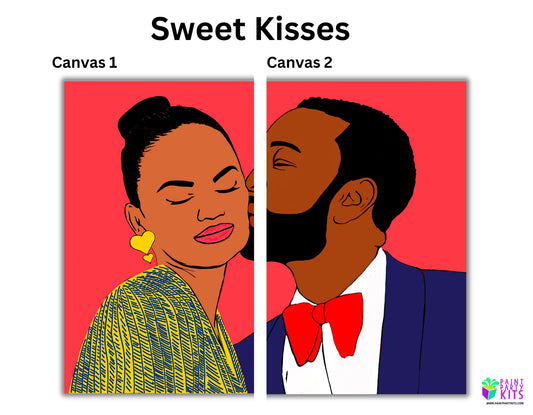 Sweet Kisses - Couples Sip and Paint Kit