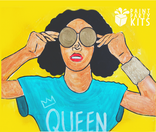 Afro Queen - Sip and Paint Kit