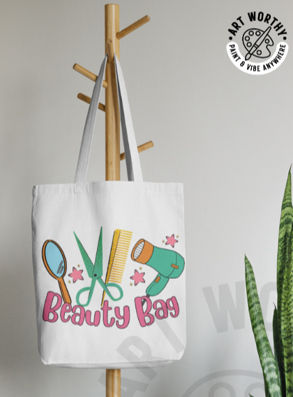 Beauty Bag Sip and Paint Tote Bag