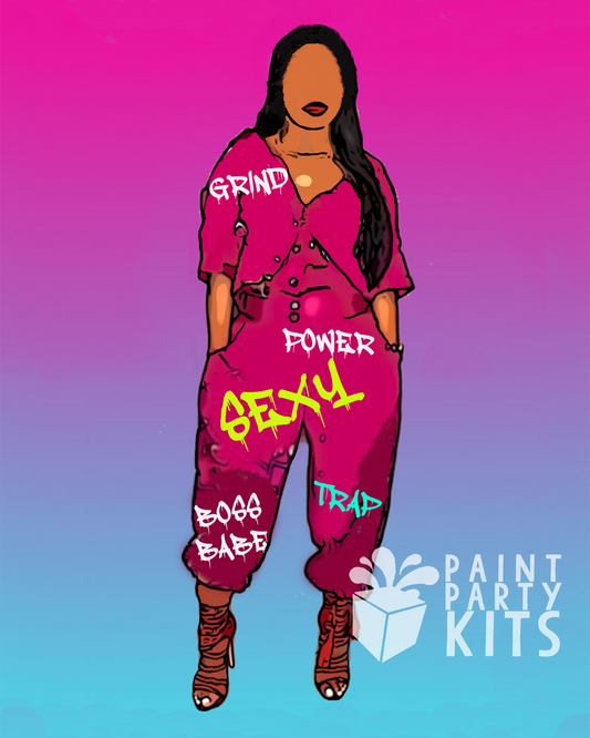 Graffiti Jumpsuit - Sip and Paint Kit